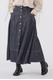 BUTTON PANEL LONG SKIRT