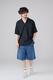 DOUBLE KNEE DENIM SHORT