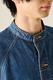 BANDCOLLAR DENIM COAT