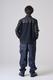 LEATHER DENIM JKT