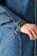 BANDCOLLAR DENIM COAT