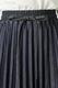 LONG PLEATS DENIM SKIRT