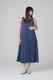 DENIM PANEL PLEATS DRESS