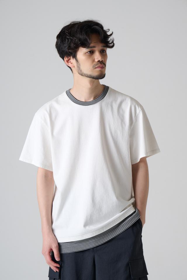 BORDER NECK TEE