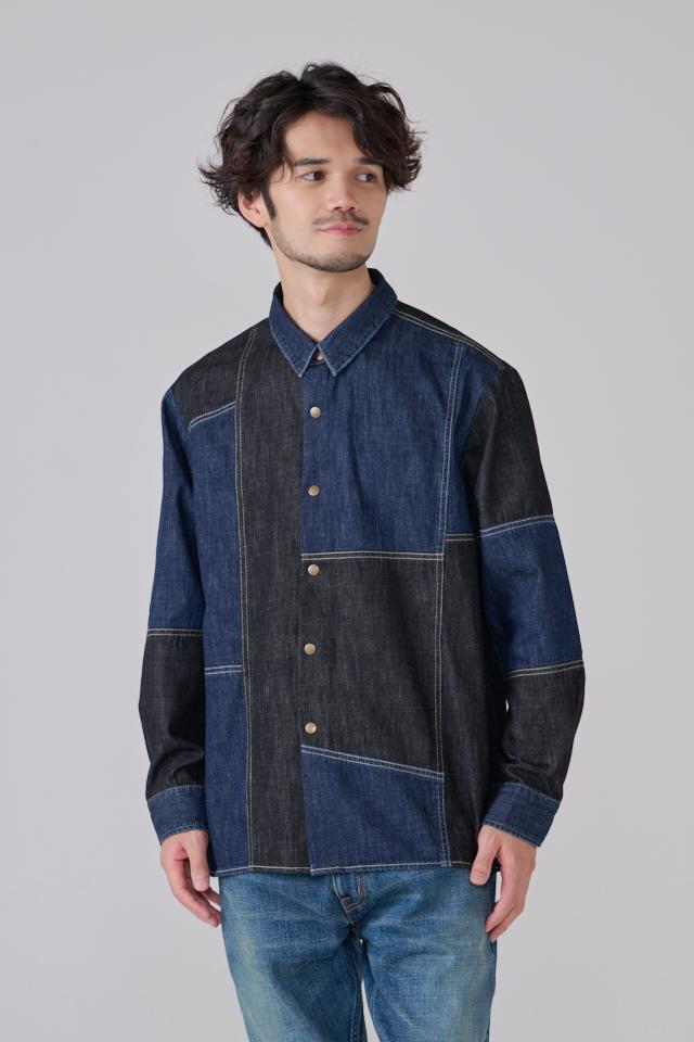 DENIM PATCHWORK SHIRT