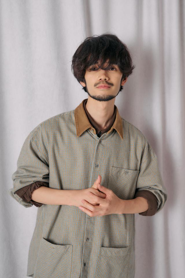 SUEDE COLLAR PLAID SHIRT