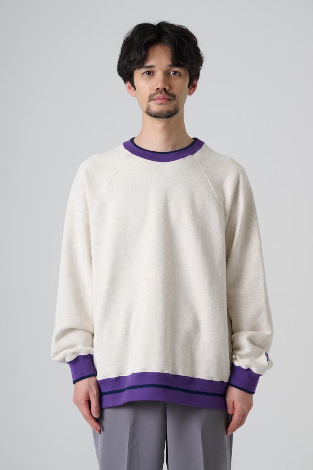 BORDER RIB SWEAT SHIRT