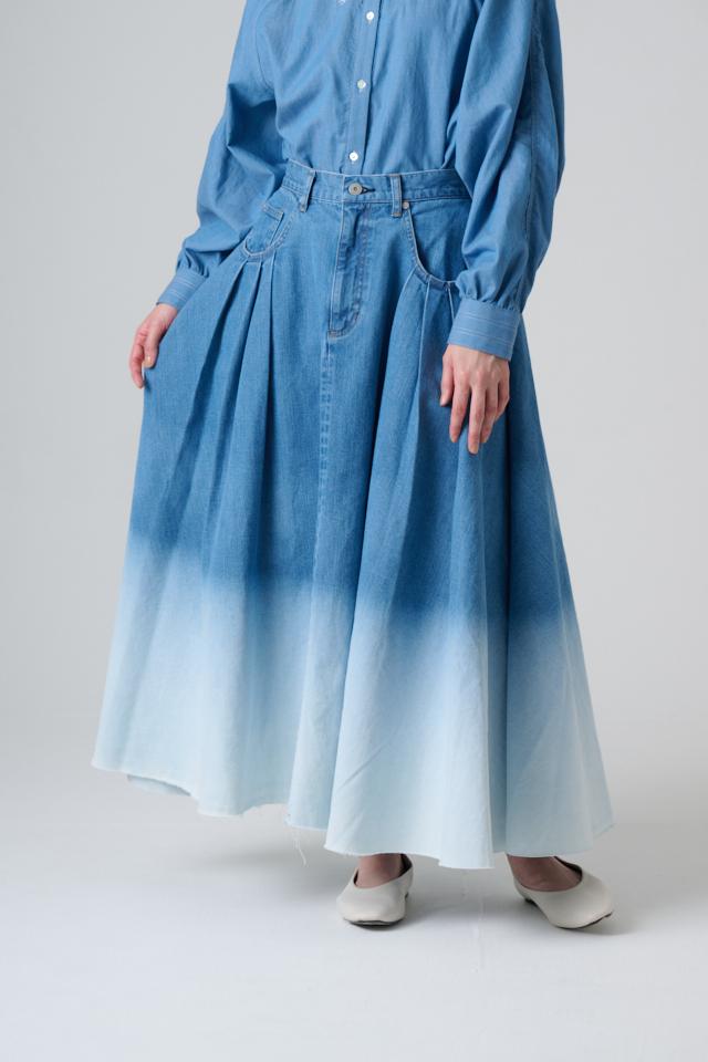 FADE DENIM FLARE SK