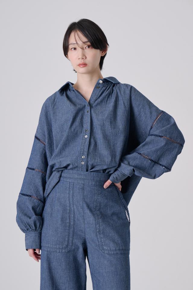 LADDER LACE DENIM BL