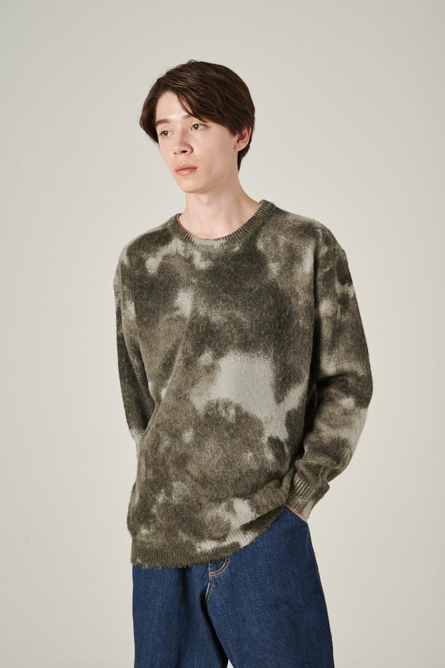 tie dye クルーネックニット