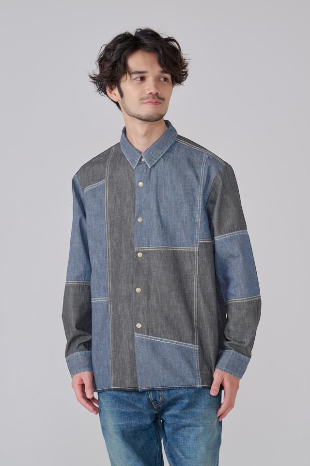 DENIM PATCHWORK SHIRT