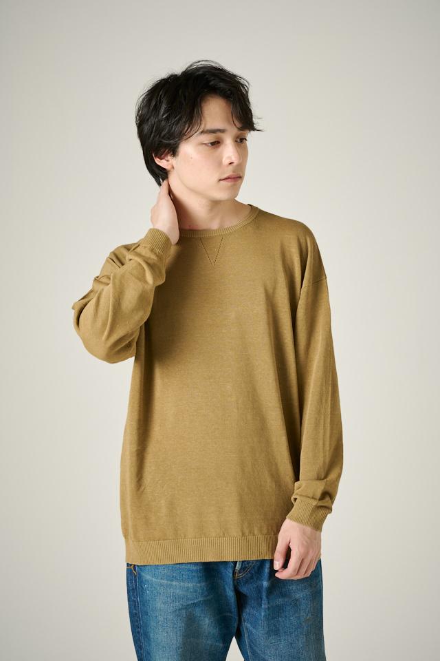 クルーネックサイドリブKN