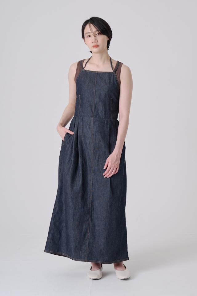 APRON DENIM DRESS