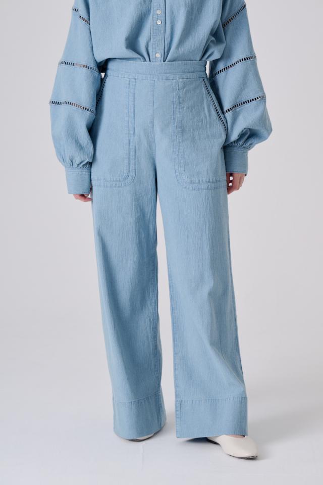 LADDER LACE DENIM PT