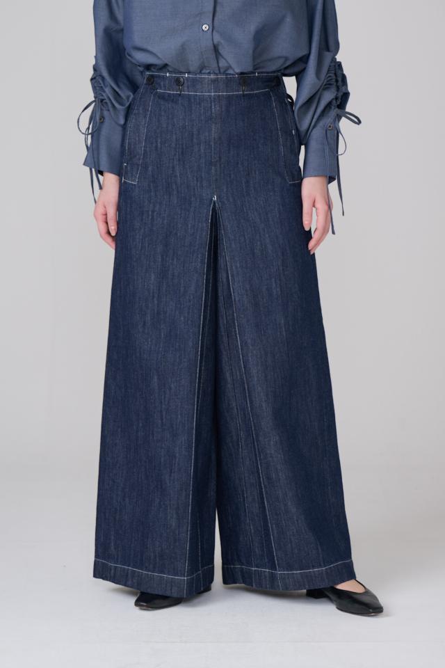 SAILOR CULOTTES WIDE DENIM PT