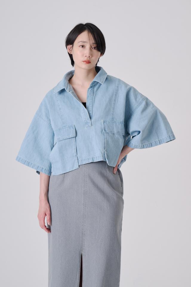CROPPED SKIPPER DENIM SH