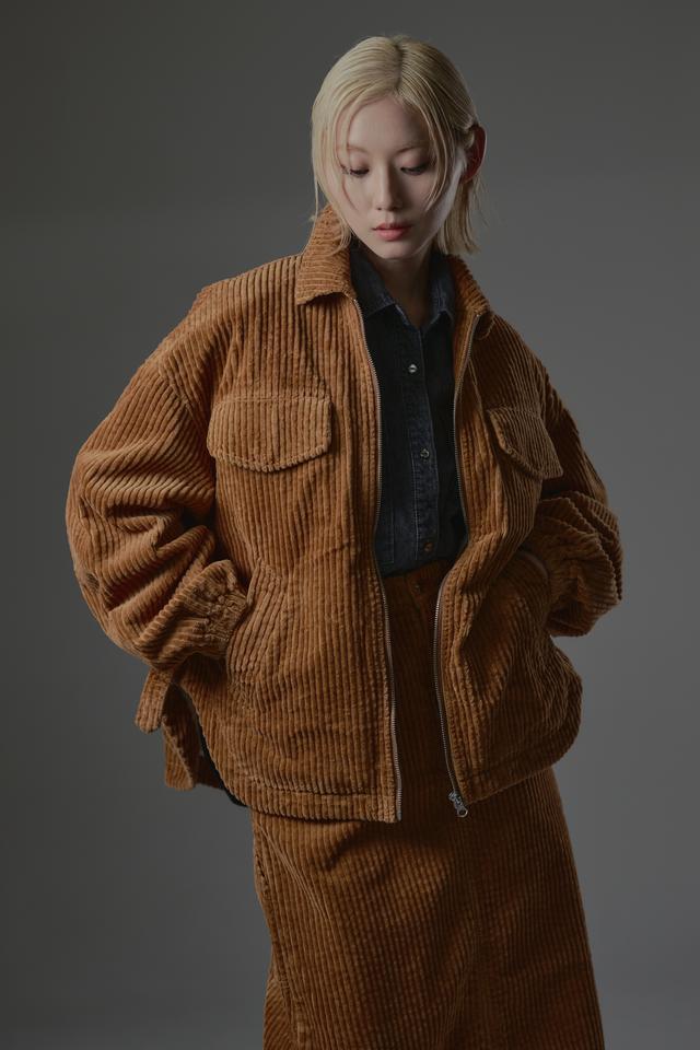 CORDUROY OVER ZIP JK