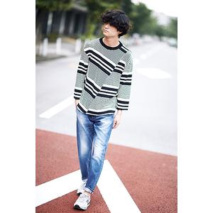 アシンメトリーボーダーTee | 岡山デニム通販のRipo trenta anni
