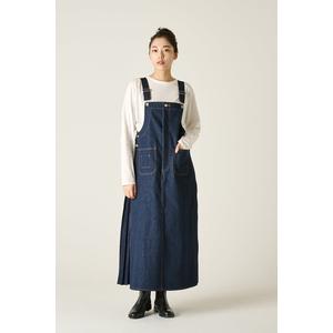 【極美品】リポトレンタアンニ サイドプリーツ デニム サロペット ワンピース F w300_h300_8dd44246-9029-4371-