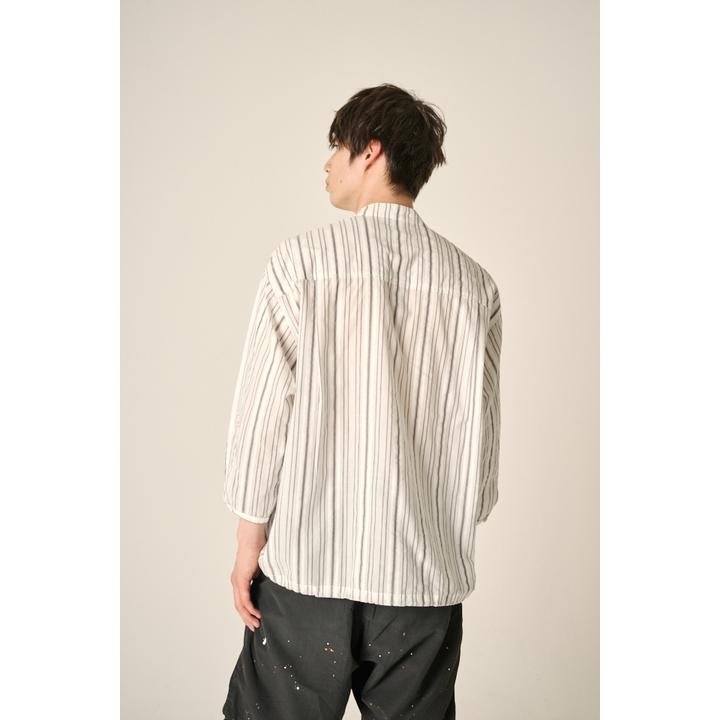 HENRY STRIPE THREE-QUARTER SLEEVES SHIRT