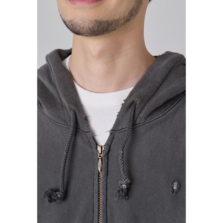 ZIP UP GRUNGE HOODIE