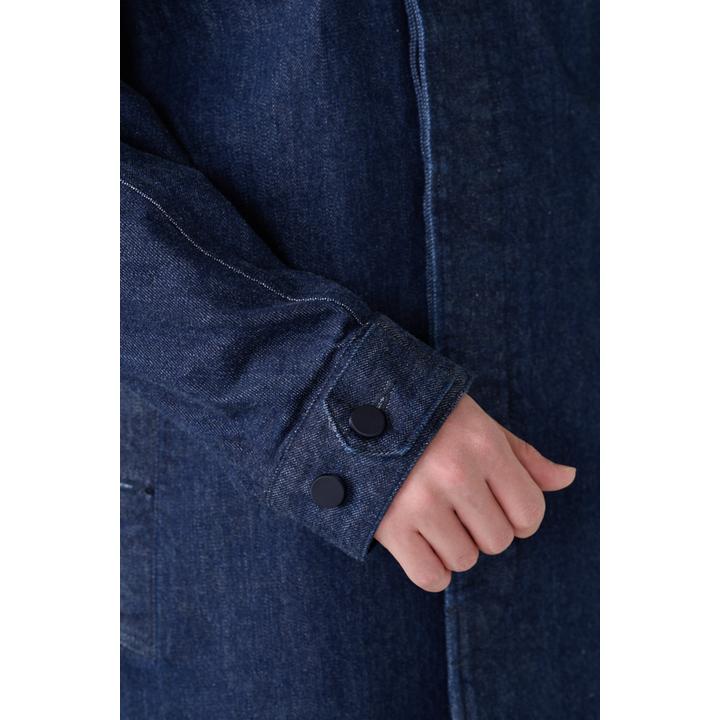  DENIM STAIN COLLAR COAT