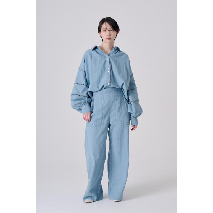 LADDER LACE DENIM PT