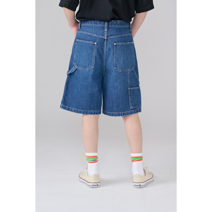 DOUBLE KNEE DENIM SHORT