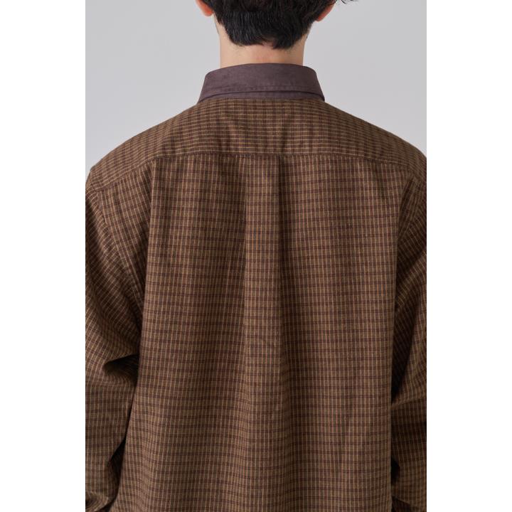 SUEDE COLLAR SHIRT