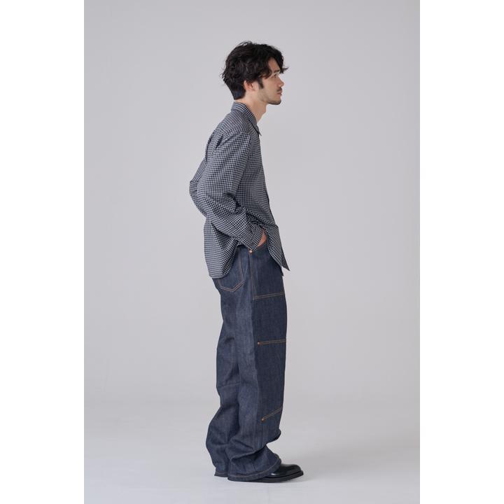 DOUBLE KNEE DENIM CURB TROUSER (KUR)