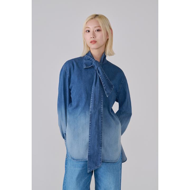 BOW-TIE DENIM SHIRT