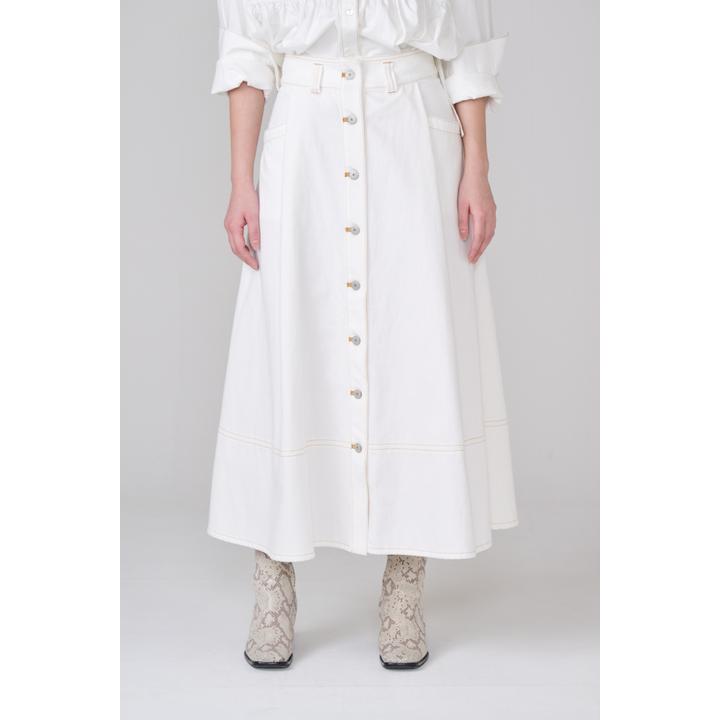 BUTTON PANEL LONG SKIRT
