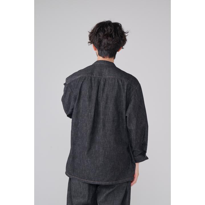 DENIM 3/4SLEEVE WESTERN SHIRT