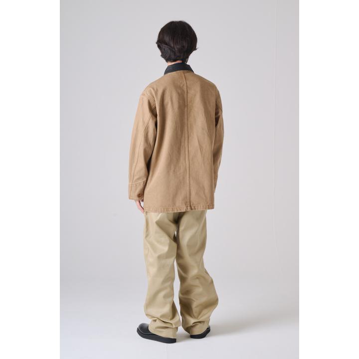 LEATHER COLLAR COVERALL