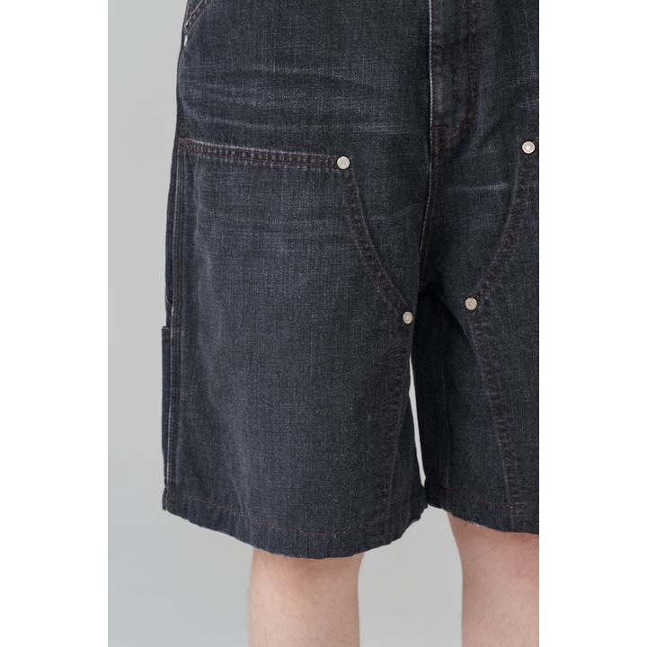 DOUBLE KNEE DENIM SHORT