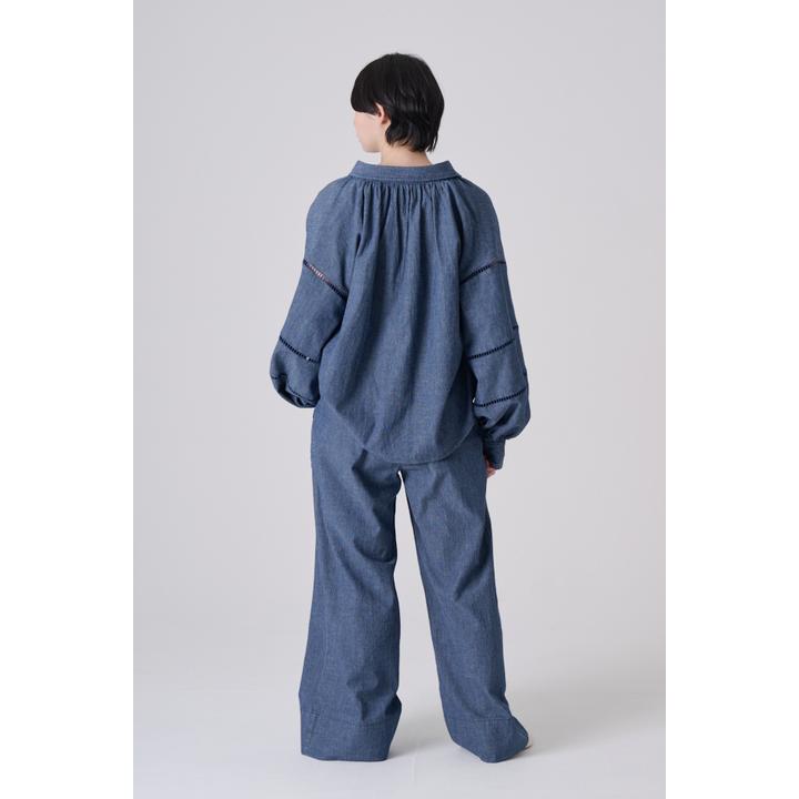 LADDER LACE DENIM PT