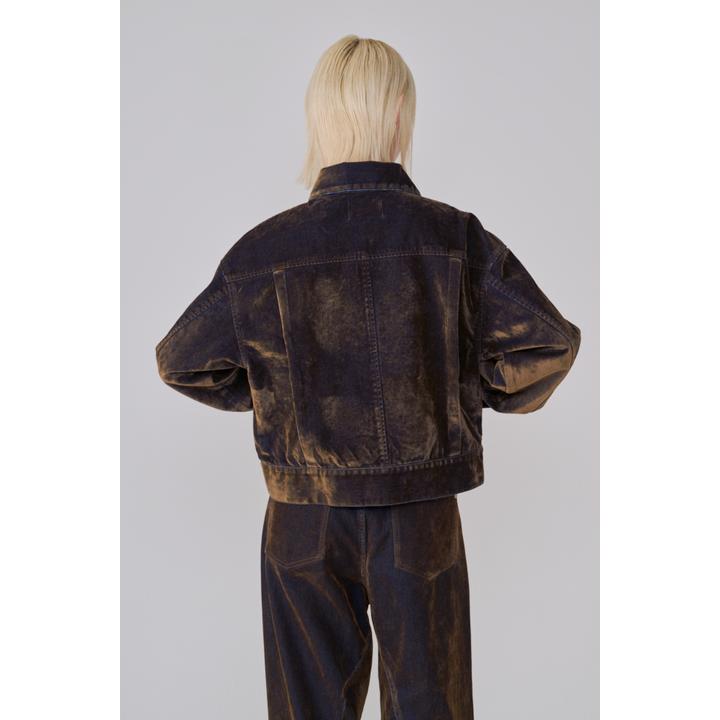 FLOCKED DENIM JKT