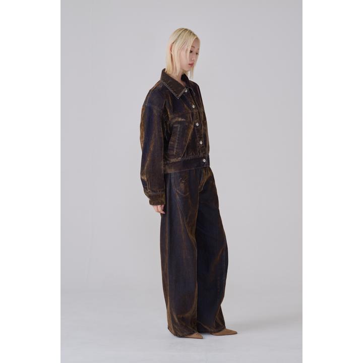 FLOCKED DENIM JKT
