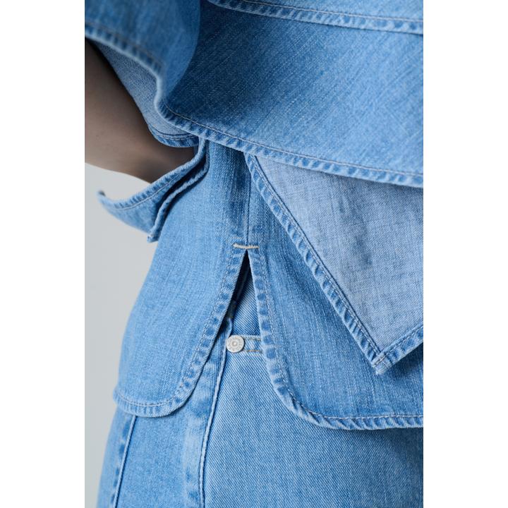 DENIM TIERED SL BL