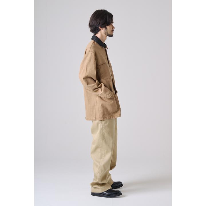 LEATHER COLLAR COVERALL