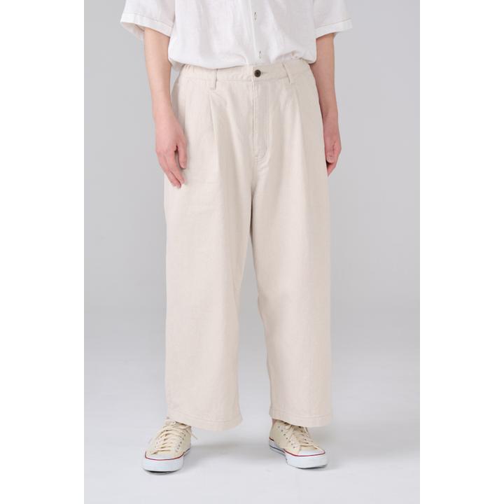 2 TUCK CROPPED DENIM TROUSER