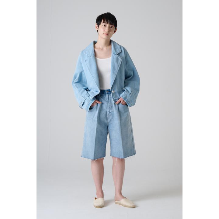 DENIM TUCK BERMUDA PT