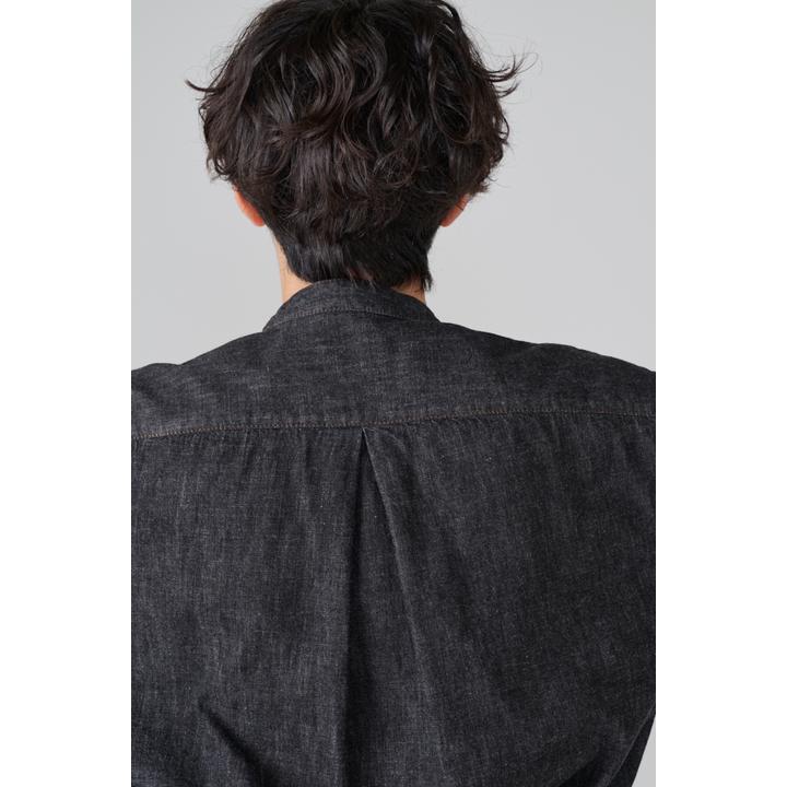DENIM 3/4SLEEVE WESTERN SHIRT