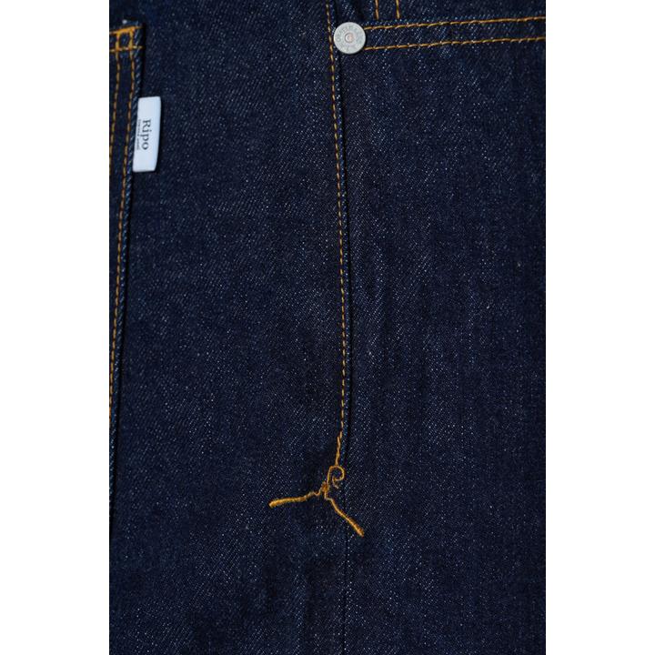 PULL UP EMBROIDEERY DENIM TROUSER