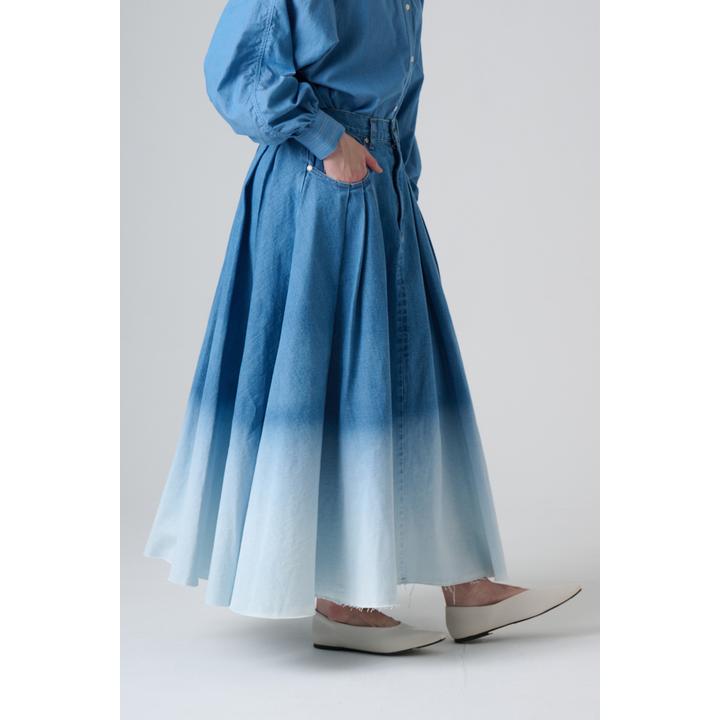 FADE DENIM FLARE SK