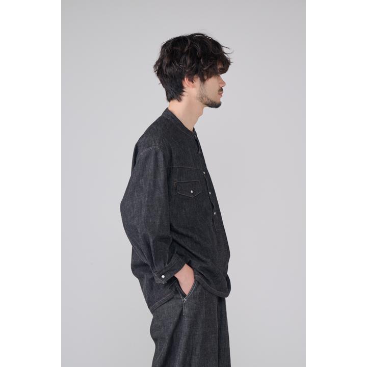 DENIM 3/4SLEEVE WESTERN SHIRT