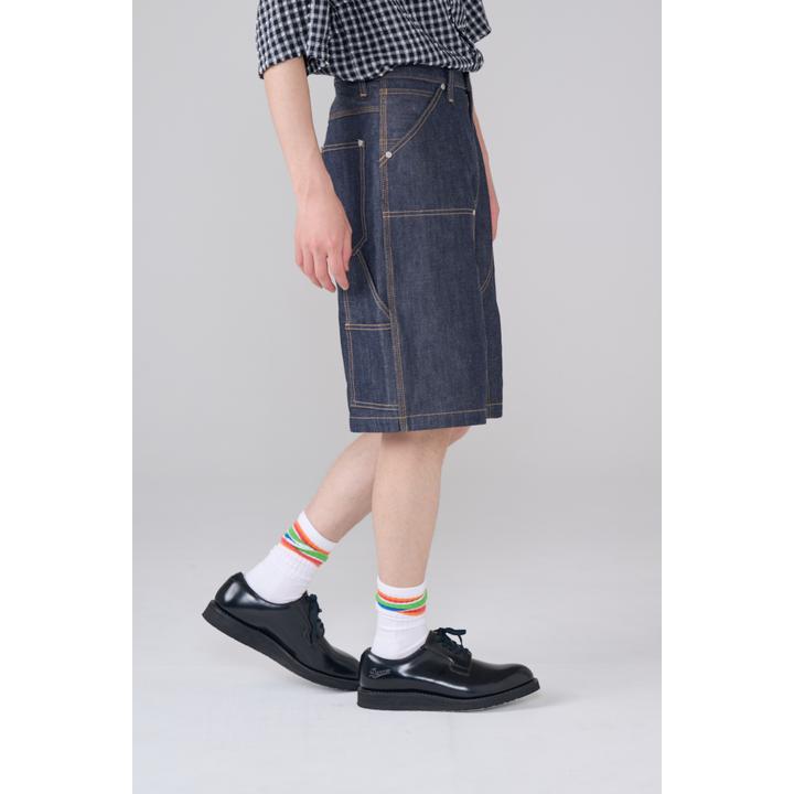 DOUBLE KNEE DENIM SHORT