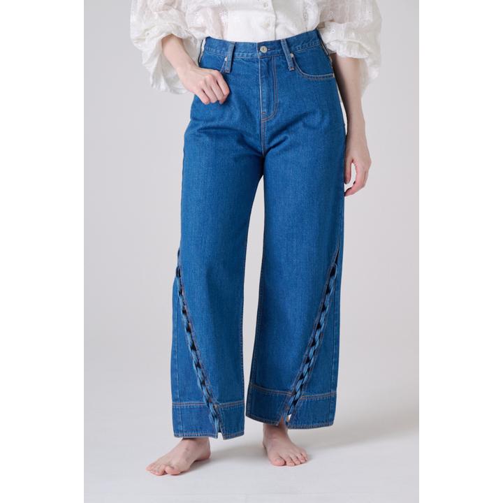 BRAIDED WIDE DENIM