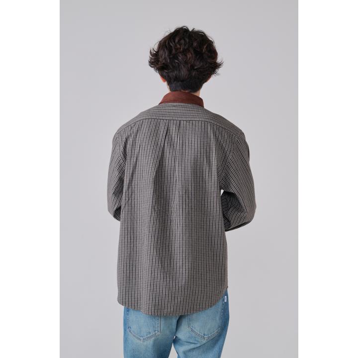 SUEDE COLLAR SHIRT