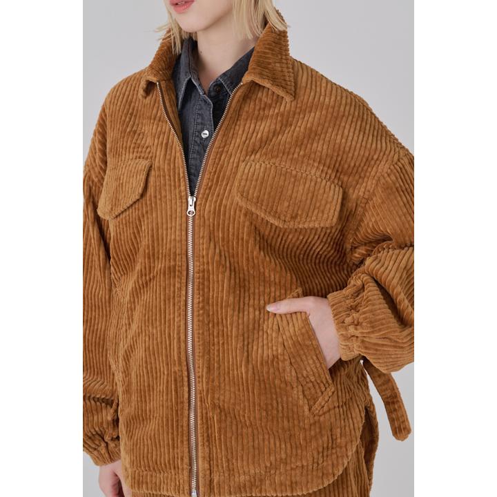 CORDUROY OVER ZIP JK